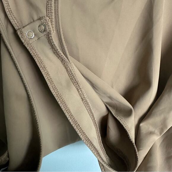 Good American Plus Size Pecan Tan Modern Tank Scuba Thong Bodysuit - Picture 7 of 9